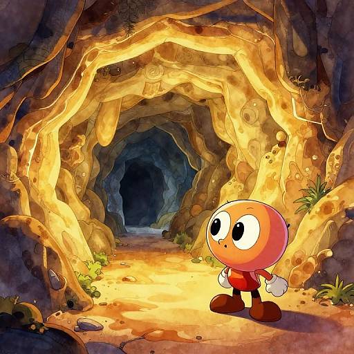 Ozymandias Cave Cartoon Scene