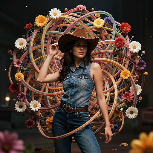 Cinematic Ultra-Realistic Floral Chaos Art