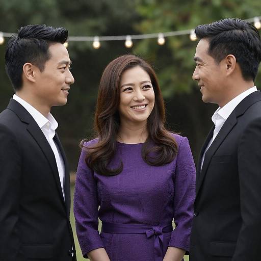 Joyful Gathering Under String Lights