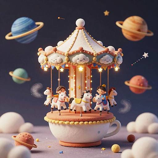 Miniature Planetary Carousel Illustration