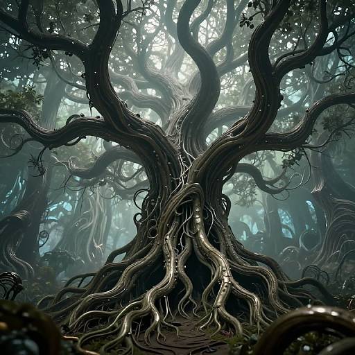 Biomechanical Enigmatic Tree Labyrinth