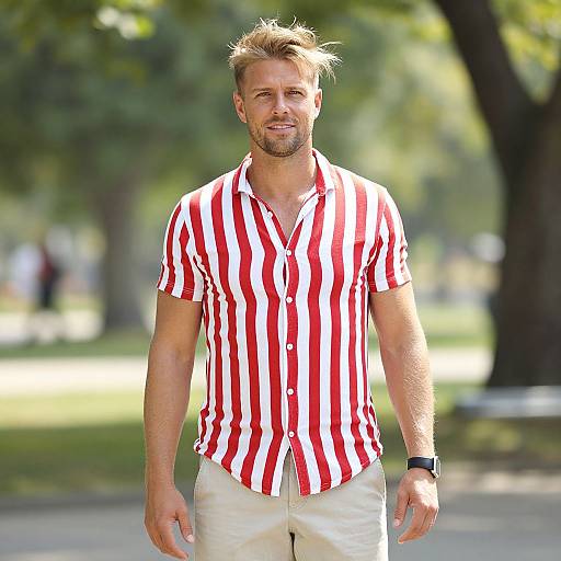 Confident Man in Sunny Park