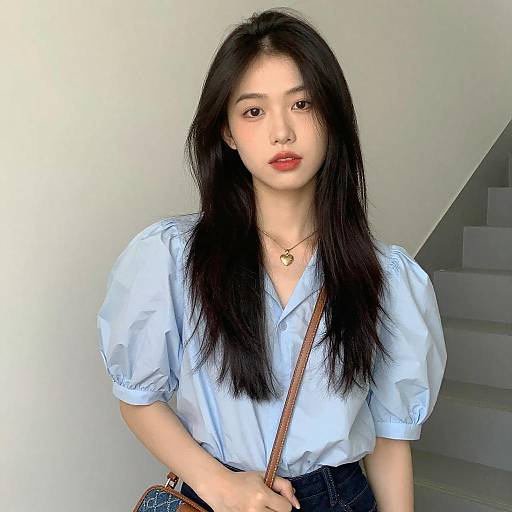 Young Woman with Stylish Accessories