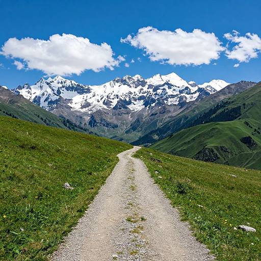 Vibrant Mountainous Landscape Path