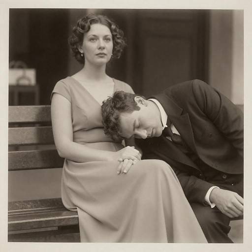 Vintage Portrait of Woman and Man