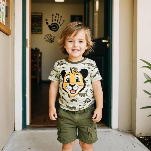 Playful Toddler Fashion Portrait Outdoors