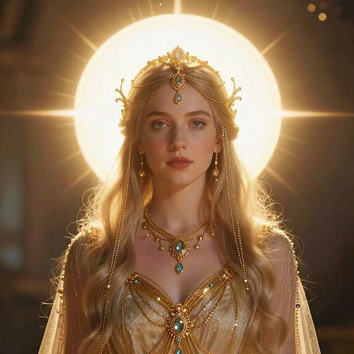 Divine Light Messenger in Radiant Glow