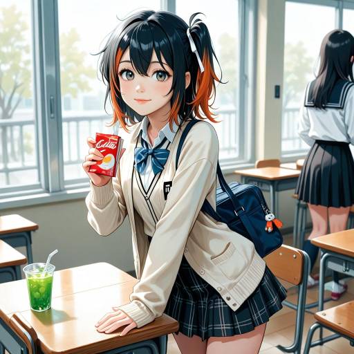 Charming School Scene with Adachi Rei