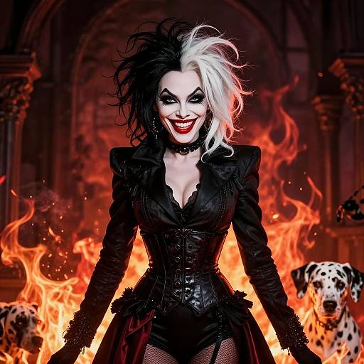 Gothic Cruella Deville Portrait