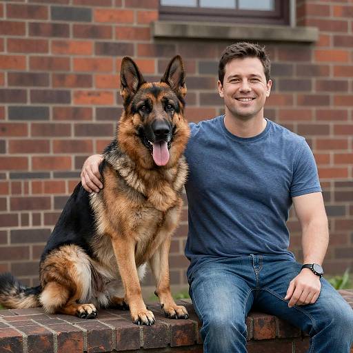 Joyful Moment with a Loyal Companion