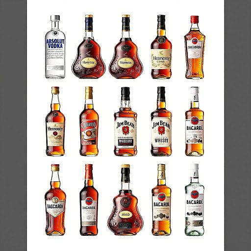 Vertical Collage of Liquor Bottles