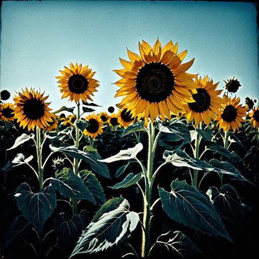 Dalí-Inspired Black Sunflower Artwork