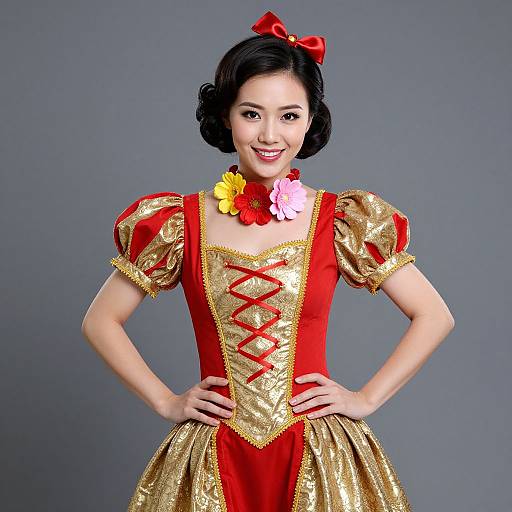 Upsy Daisy Woman in Floral Outfit