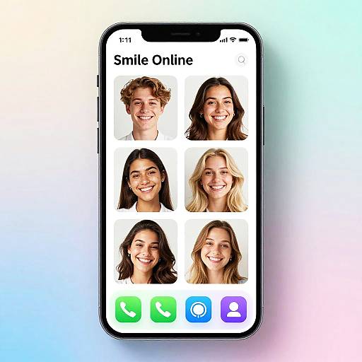 Animated Smile Filter App Interface