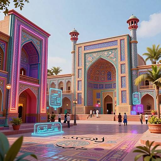Futuristic AI-Driven Lahore Scene