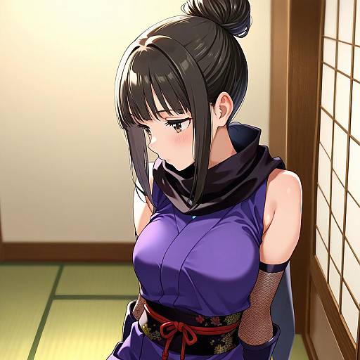 Illustration of Hamaguchi ayame, idolmaster in the style of Boshi (a-ieba)