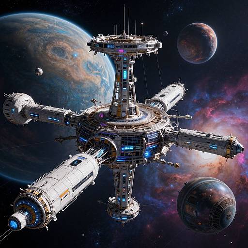 Immense Floating Megastructures in Space