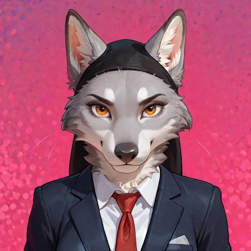 Elegant Female Wolf in Ninja Cosplay