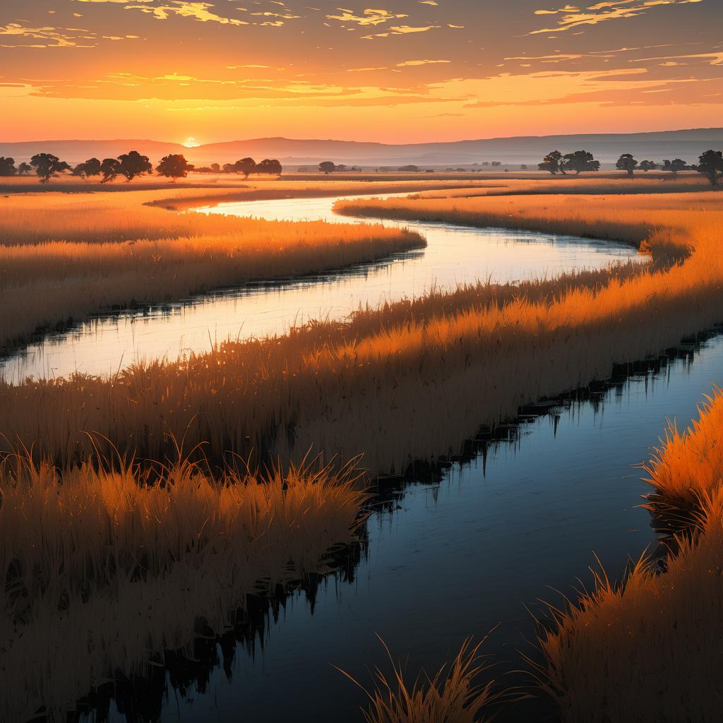 Atmospheric Tallgrass Plains at Twilight