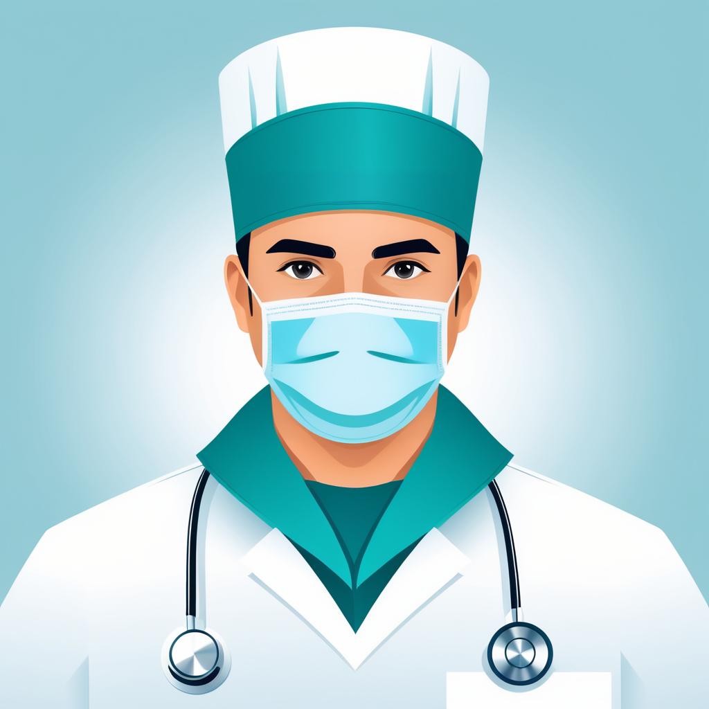 Seductive Surgeon in Action Illustration