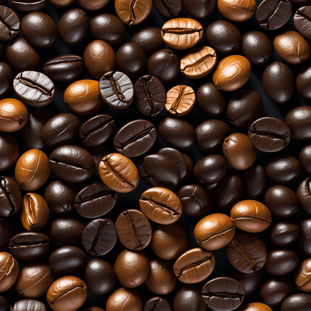 Coffee Beans Still Life in Morandi Style