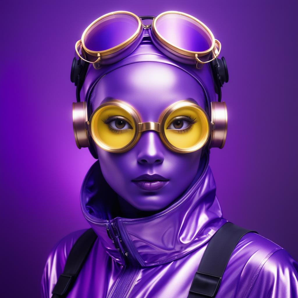 Immersive Minion Transformation with Purple Makeup