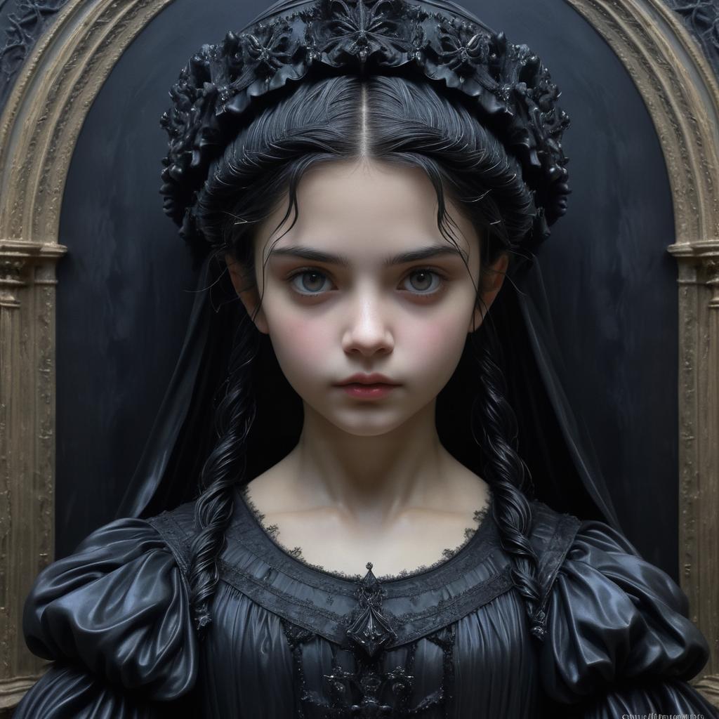 Gothic Princess Portrait in Dark Aesthetic