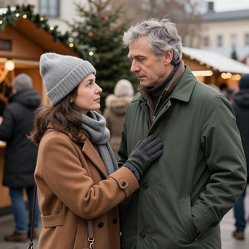 Winter Romance at a Christmas Market