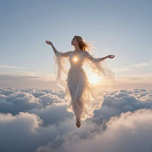 Celestial Being Between Heavens and Clouds