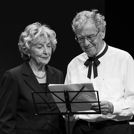 Elderly Couple in Black and White