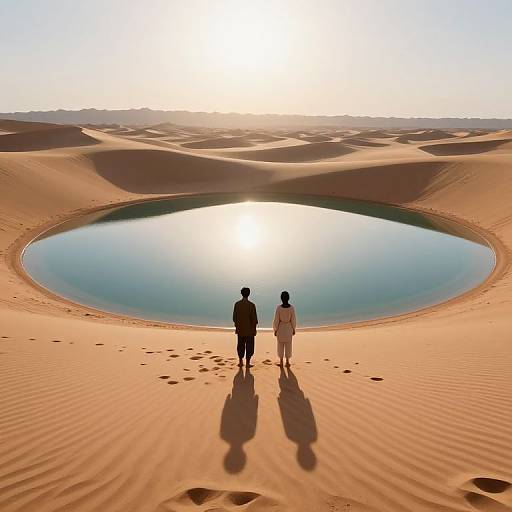 Surreal Desert Oasis Encounter