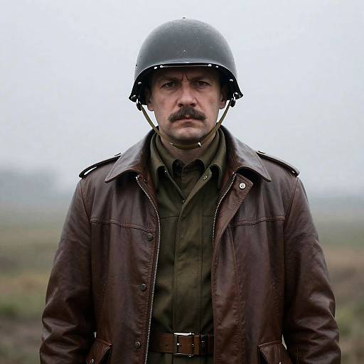 Serious Military Portrait of a Man