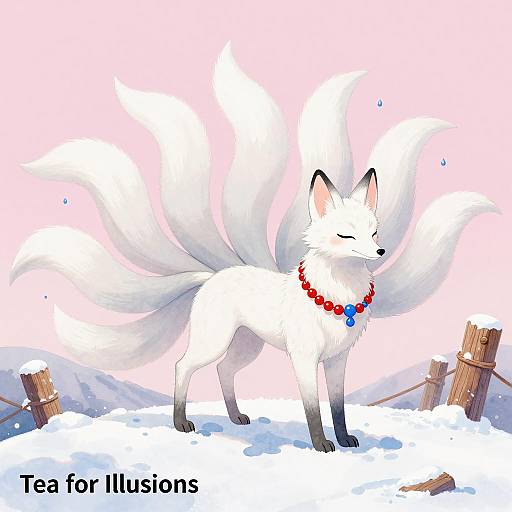 Enchanting Fox Spirit with Nine Tails