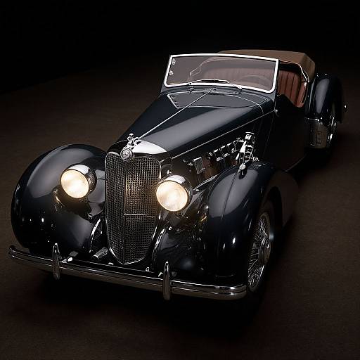 Cinematic Top-Down Mercedes-Benz 540K