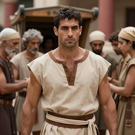 Muscular Man in Ancient Roman Setting