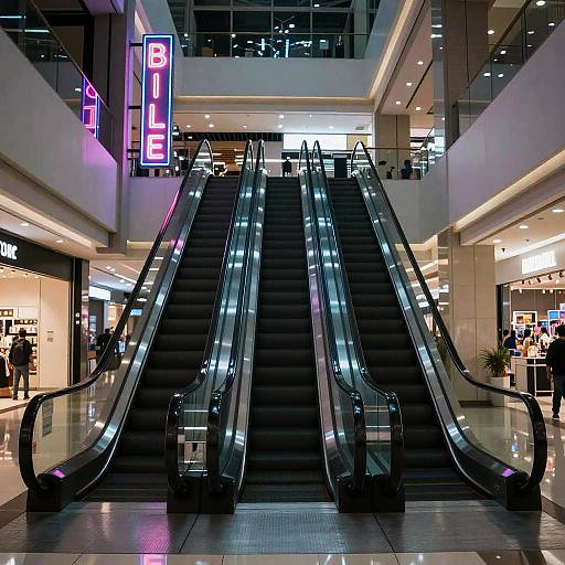 Creepy Liminal Shopping Mall Night