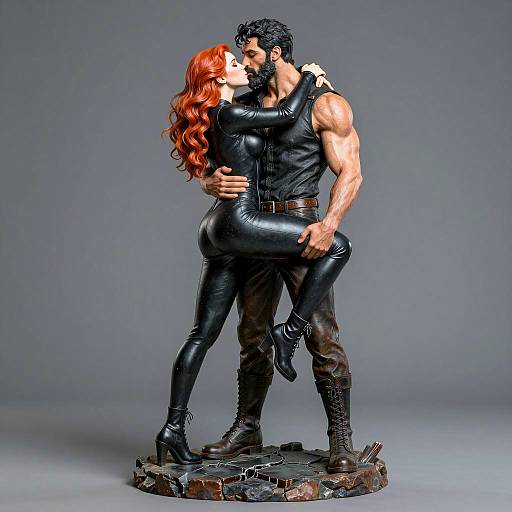 Intimate Sculptural Embrace of Power