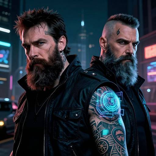 80s Cyberpunk Bearded Heroes