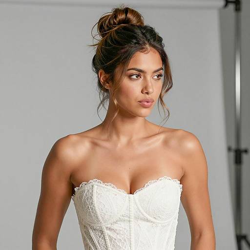 Elegant Woman in Lace with Updo
