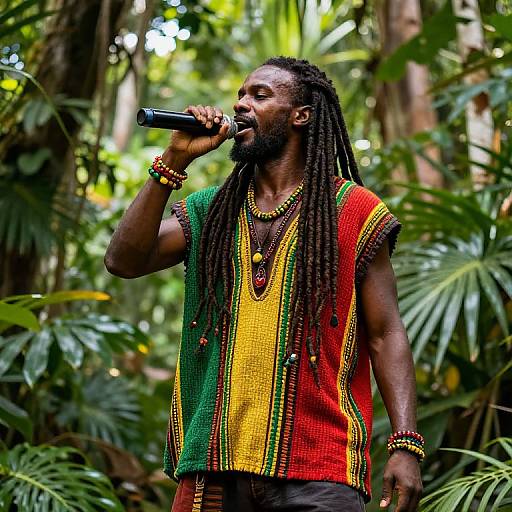 Rhasta in Vibrant Rastafarian Jungle