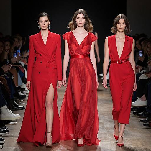 Red Berry Woman Paris Fashion Showcase