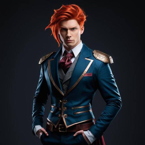 Handsome Young Man in Sleek Cosplay Handsome Young Man in Sleek Cosplay