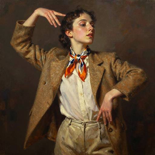 Painterly Portrait of Expressive Dancer