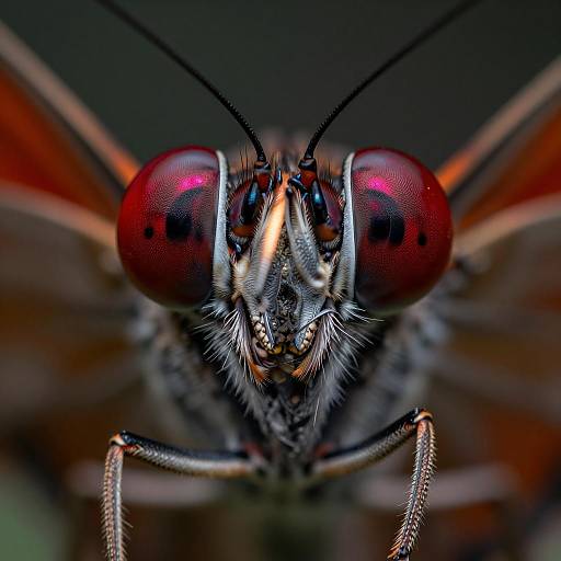 Hyper-Detailed Macro of Butterfly Face