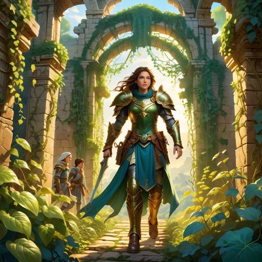Adventurers in Enchanted Ancient Ruins