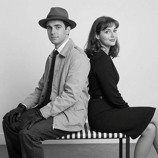 Intimate Back-to-Back Portrait of Couple