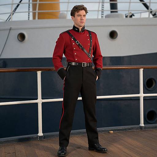 Titanic Uniformed Man on Bridge