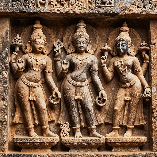 Ancient Indian Stone Relief Carving