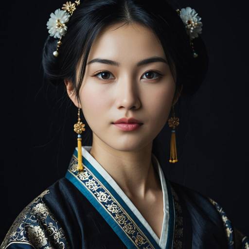 Traditional Korean Joseon Period Woman Portrait