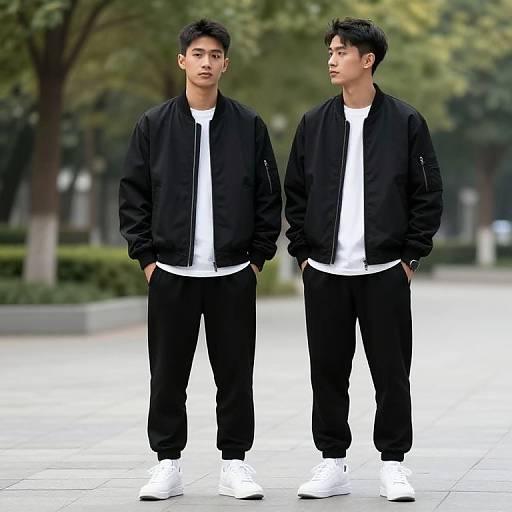 Minimalist Streetwear Bomber Jacket Outfit